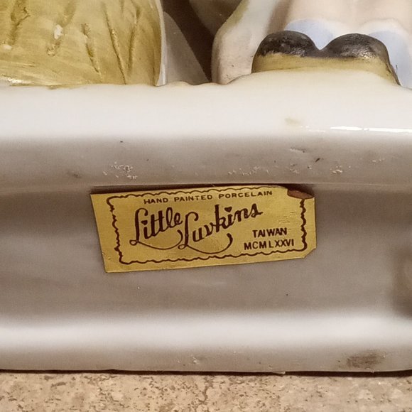 Pair Of Vintage Luvkins Candle Holders Hand Painted Porcelain - Picture 6 of 6